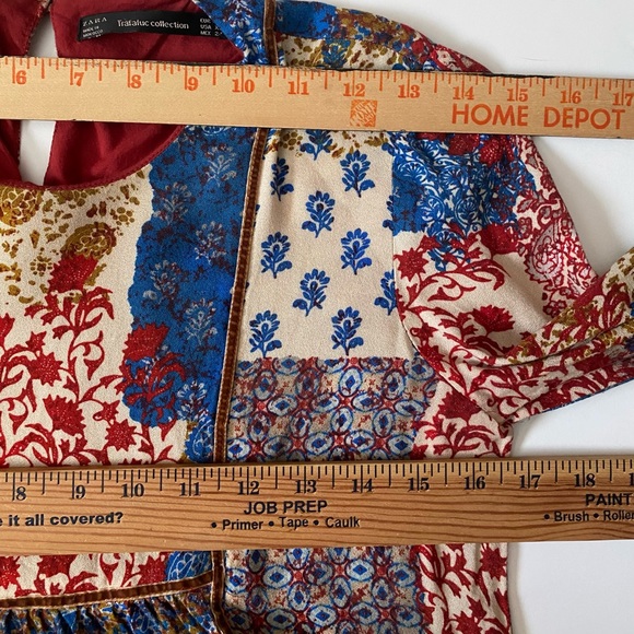 ZARA Trafaluc collection Floral Cottage Core Boho Prairie Midi Dress - Picture 3 of 14